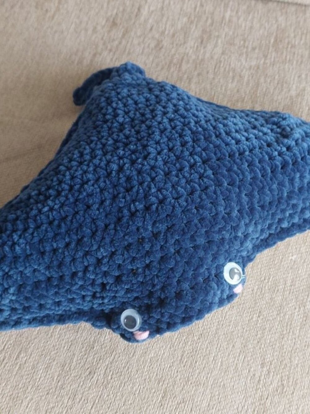 Handmade Plush Stingray Pillow